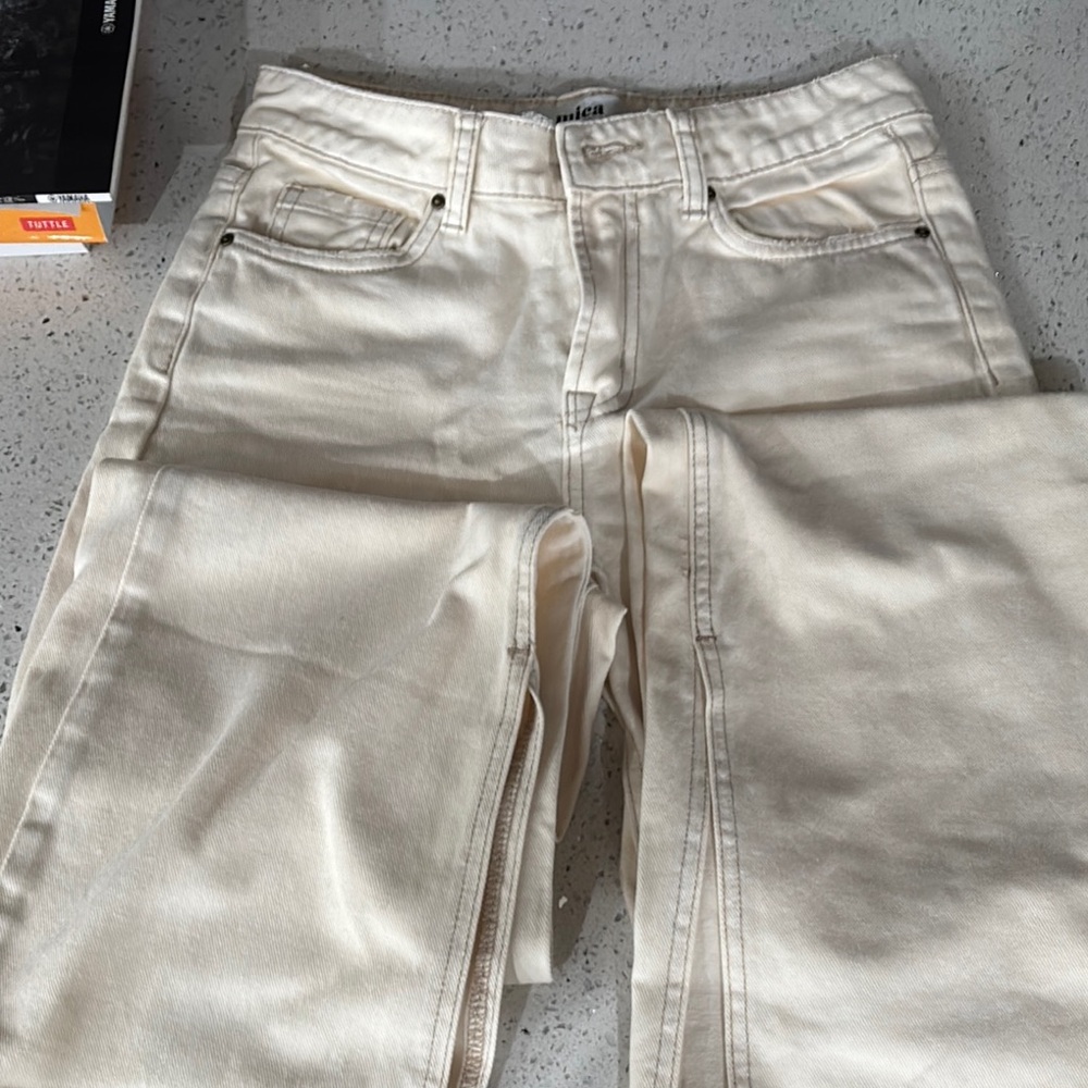 Cream Denim Jeans